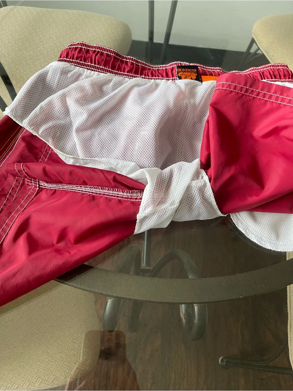 Sundek Men's Red Swim Trunks Regular Fit 14